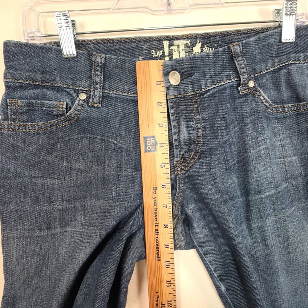 !iT Jeans Bermuda Shorts Womens 29 Dark Blue Y2K Coastal Minimalist - Picture 5 of 13